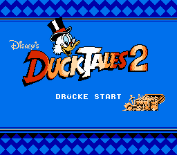 Duck Tales 2 title screen for NES